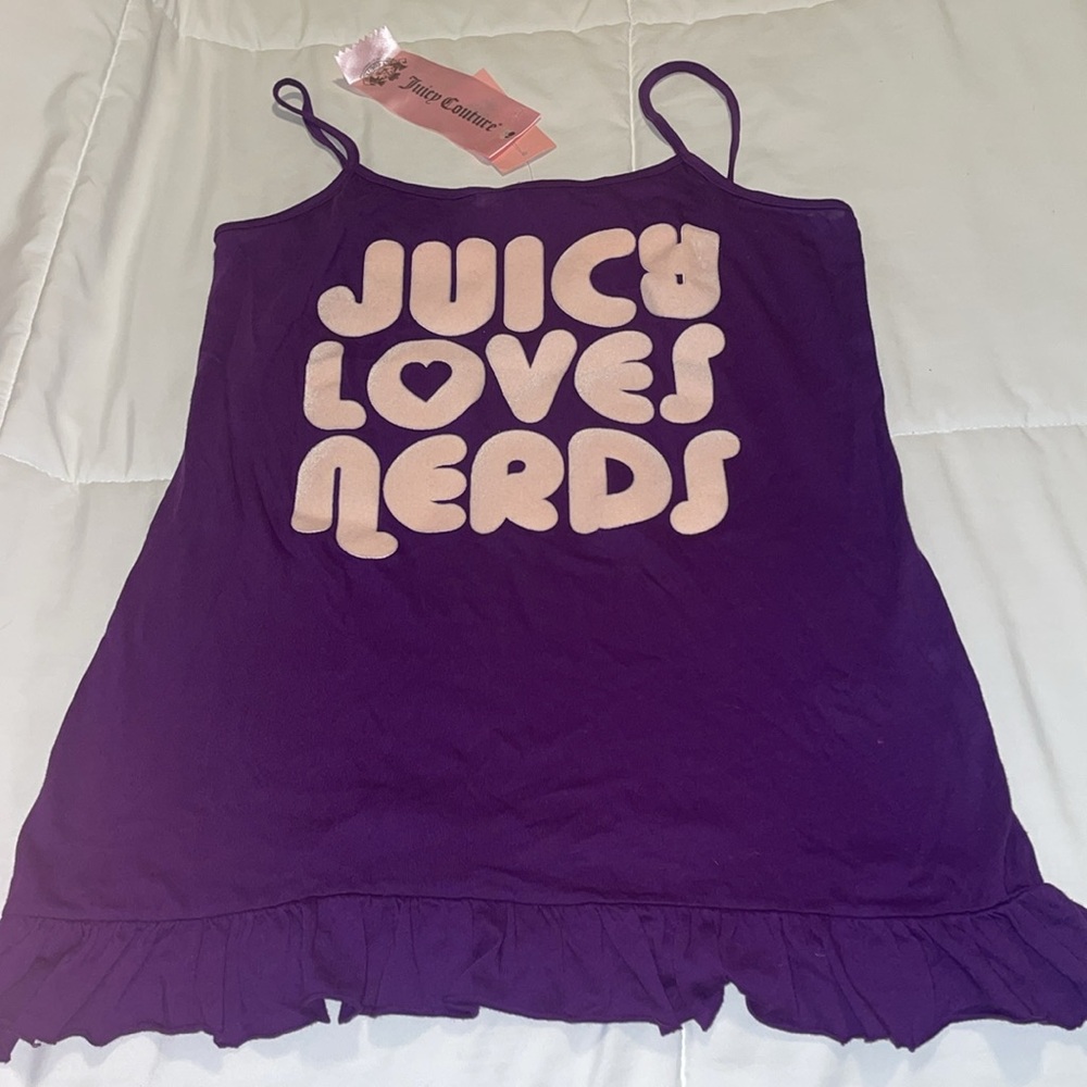 💜Vintage Juicy Loves Nerds Cami with Ruffle - Picture 3 of 10